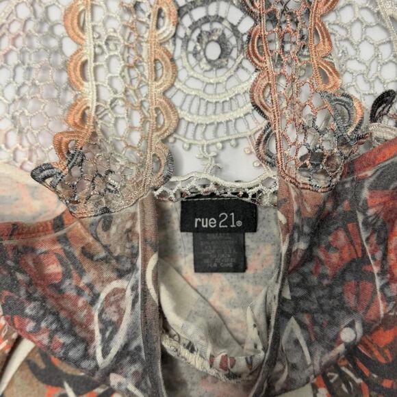 Y2K Vintage Rue 21 Size Small Boho crochet back tank top - Picture 5 of 5